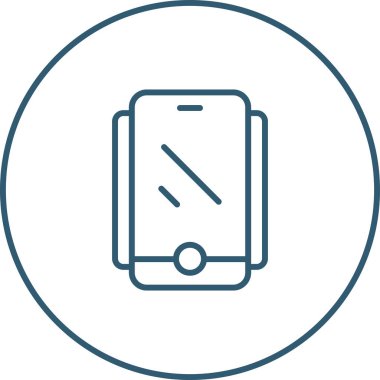 Tablet bilgisayar satırı simgesinin vektör çizimi. 