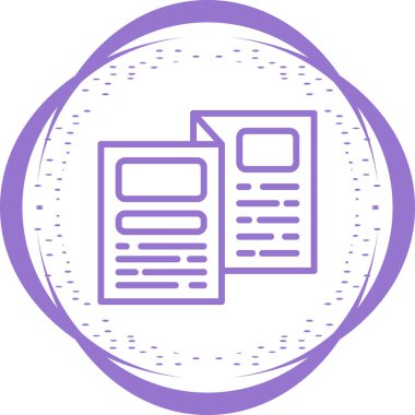 Broşür simgesi, vektör illüstrasyonu basit tasarım