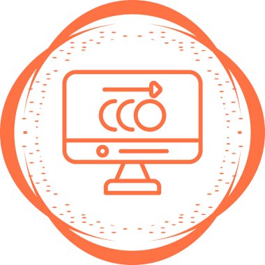 Animasyon web simgesinin vektör çizimi