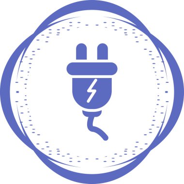Güç Kablosu web simgesi, basit vektör illüstrasyonu 