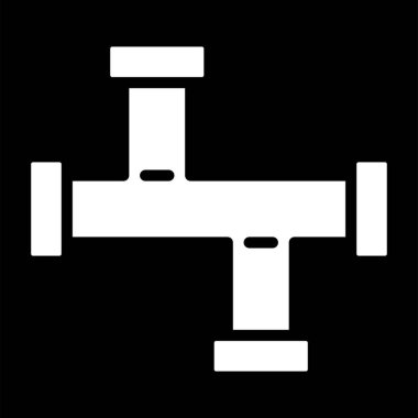 Kanal Borusu ikon vektör illüstrasyonu