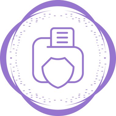 Veri Gizliliği simgesi, vektör illüstrasyonu basit tasarım