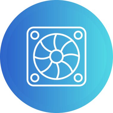 Soğutma hayran simgesi, vektör illüstrasyonu