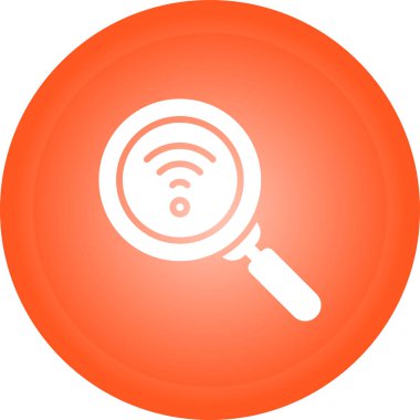 Ağ Keşfi Basit Simgesi Beyaz Arkaplanda İzole Edildi 