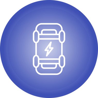 Elektrik Kaykayı web simgesi, basit vektör illüstrasyonu 