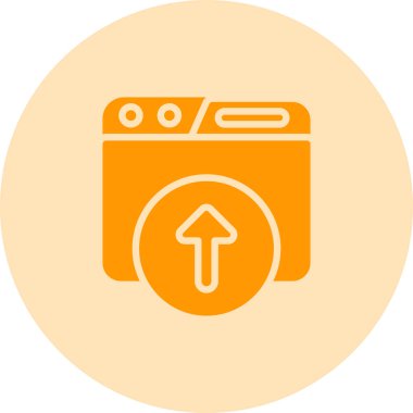 Web simge vektör çizim upload