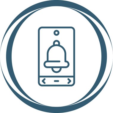 Bilgilendirme zili. Web simgesi basit illüstrasyon