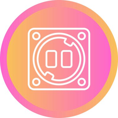 soket simgesi web basit illüstrasyon