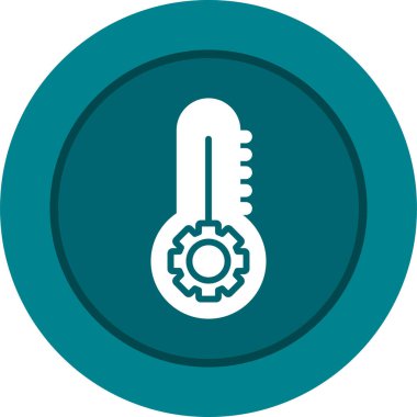 Termometre. Web simgesi basit illüstrasyon