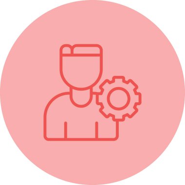 Teknik Destek simgesi, vektör illüstrasyonu basit tasarım