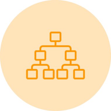 Karar ağaçları. Web simgesi basit illüstrasyon