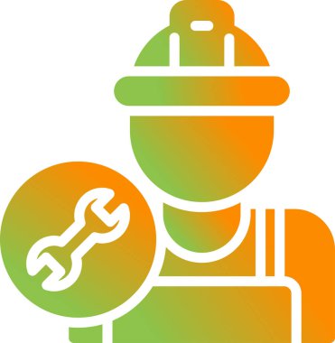 Tesisatçı. Web simgesi basit tasarım