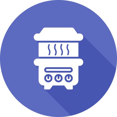 Steamer simgesinin basit vektör illüstrasyonu