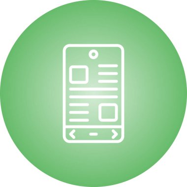 Akıllı telefon. Web simgesi basit illüstrasyon