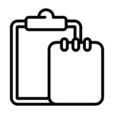 Yazı tahtası olan görev listesi. Web simgesi basit illüstrasyon