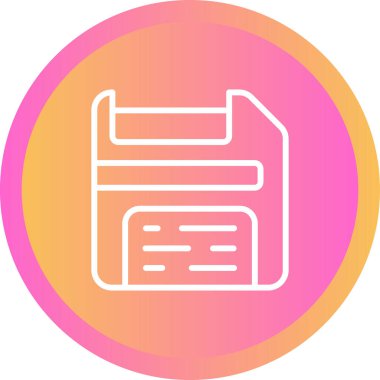 Beyaz arkaplanda izole edilmiş disket simgesi, vektör illüstrasyonu