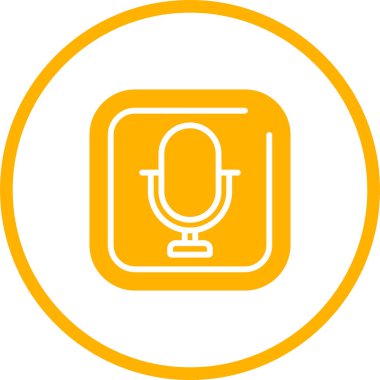 Kare Mikrofon Simgesi, Kayıt İşareti, Rec Düğmesi, Vektör Resimleri