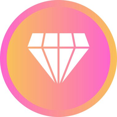 Elmas simgesi, vektör illüstrasyonu basit tasarım