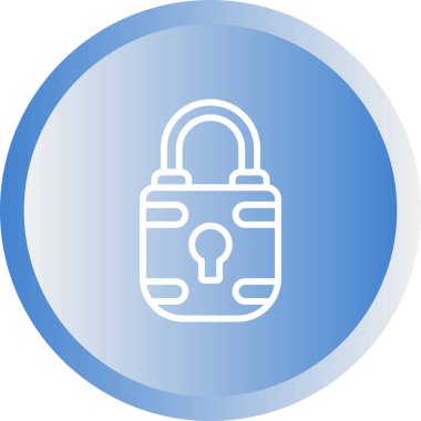 Kilit. Web simgesi basit illüstrasyon 