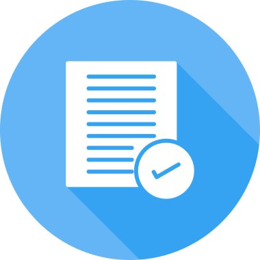 Kontrol edildi. Web simgesi basit illüstrasyon