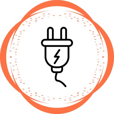 Güç Kablosu web simgesi, basit vektör illüstrasyonu 