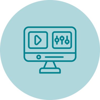 Modern görüntü düzenleme simgesinin vektör illüstrasyonu