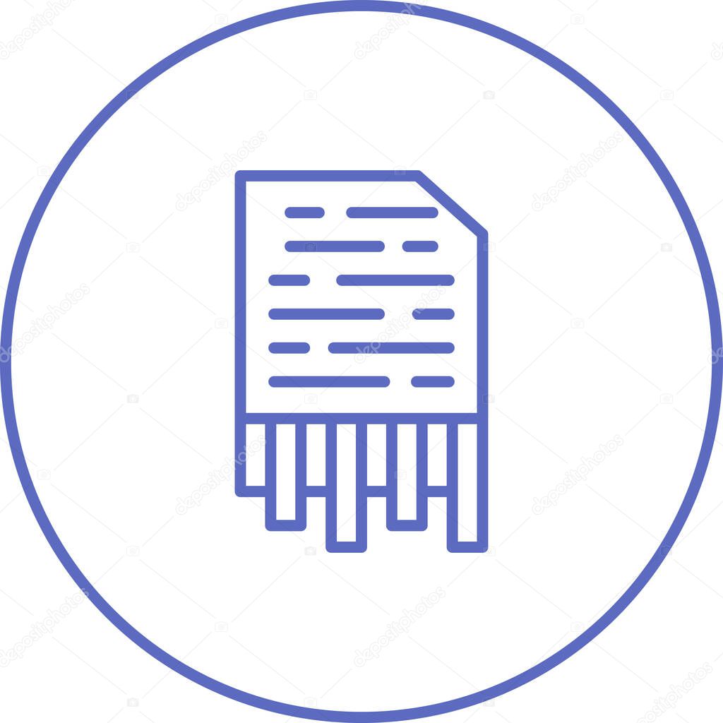 Shredding web icon, simple vector illustration