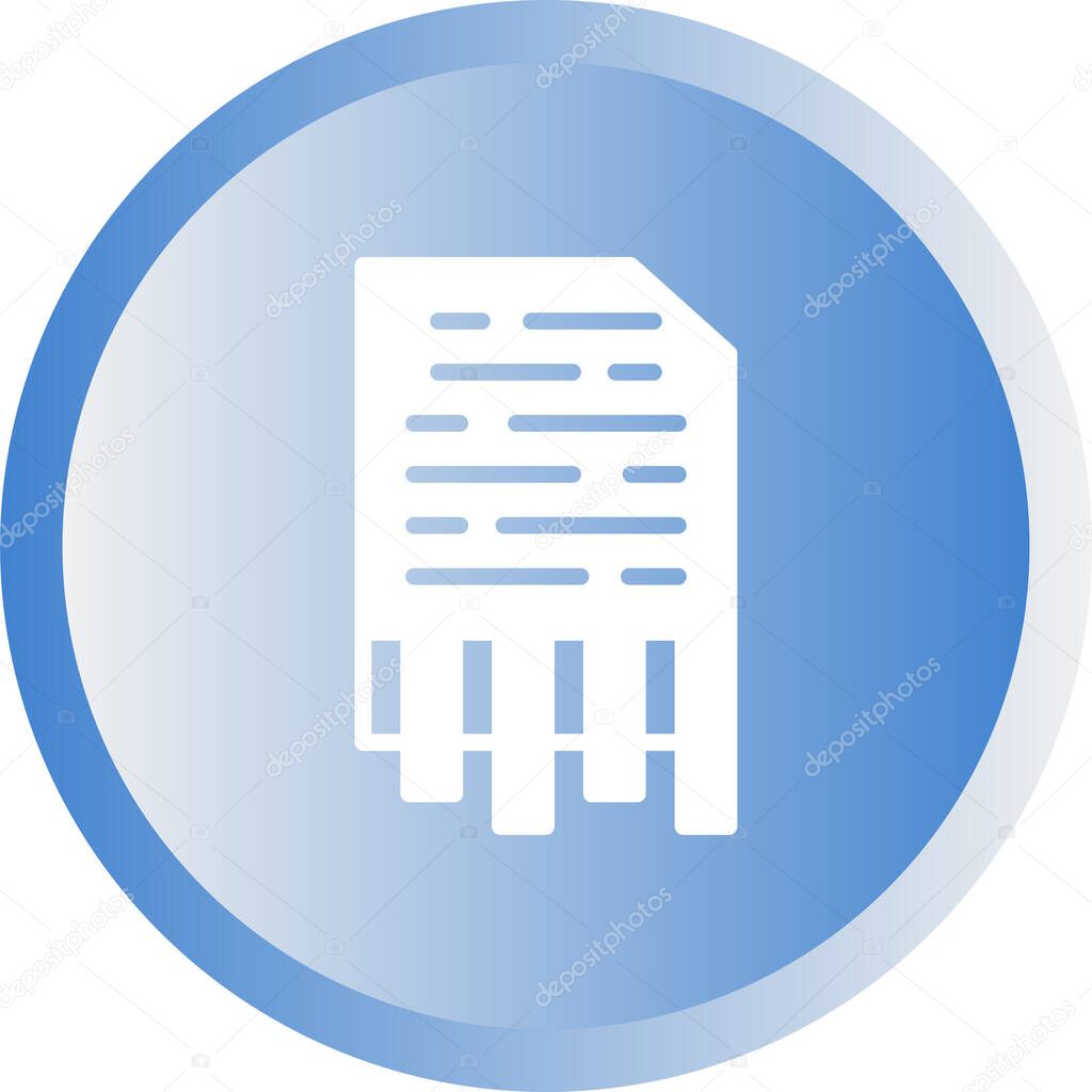 Shredding web icon, simple vector illustration