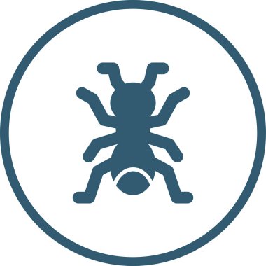 Karınca ağ simgesi, basit vektör illüstrasyonu 