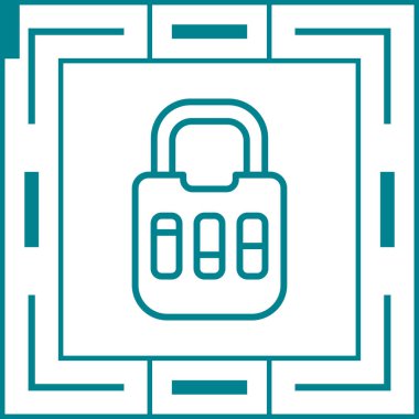 Kilit. Web simgesi basit illüstrasyon 