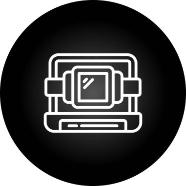 dizüstü bilgisayar web simgesi, basit illüstrasyon