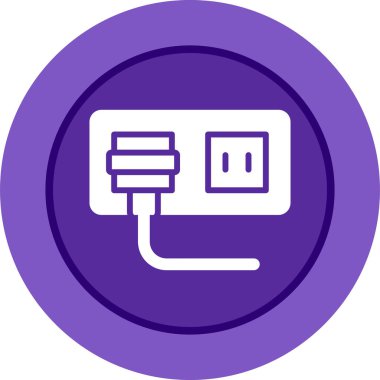 soket simgesi web basit illüstrasyon