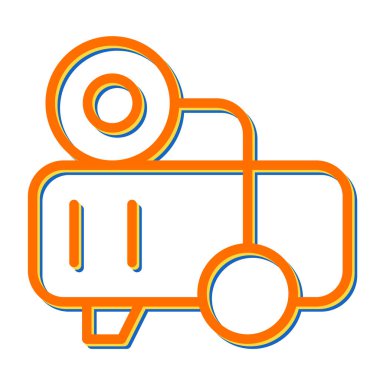 Vektör illüstrasyonu, Hava kompresörü simgesi element arkaplanı          