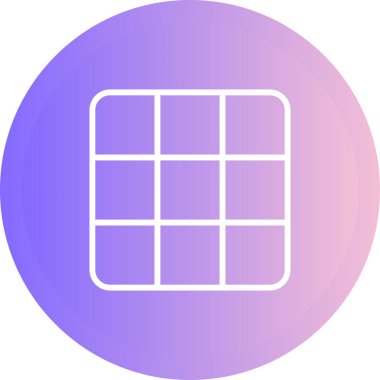 Rubik küp simgesi, vektör illüstrasyonu basit tasarım