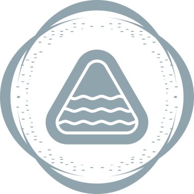 Uyarı levhası. Web simgesi vektör illüstrasyonu