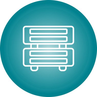 Web Sunucusu simgesi vektör illüstrasyonu 