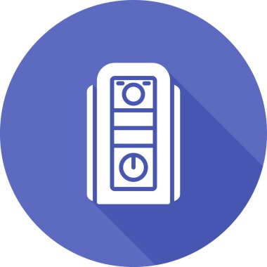 İşlemci kulesi. Web simgesi basit illüstrasyon