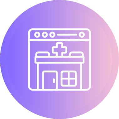 Cerrahi bölümü ikon vektör illüstrasyonu 