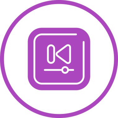 vektör web simgesi görüntüsü Önceki Parça düğmesi 