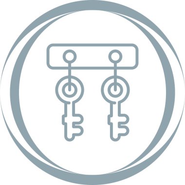 tuş simgesi vektör illüstrasyonu için kancalar 