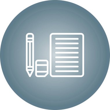 Kağıt ve kalem ağı vektör illüstrasyonlu silgi