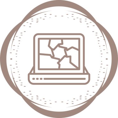 dizüstü bilgisayar simgesi, vektör illüstrasyonu basit tasarım