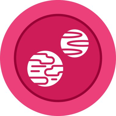 Gezegenlerin vektör illüstrasyonu web simgesi 