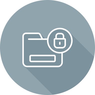 Belge Güvenlik web simgesi, basit vektör illüstrasyonu