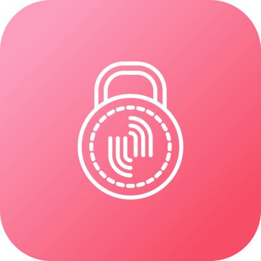 Kilit. Web simgesi basit illüstrasyon 