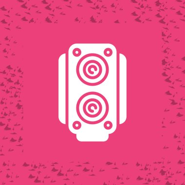 Müzik köşesi. Web simgesi basit tasarım