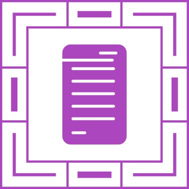 Reçete web simgesinin vektör illüstrasyonu