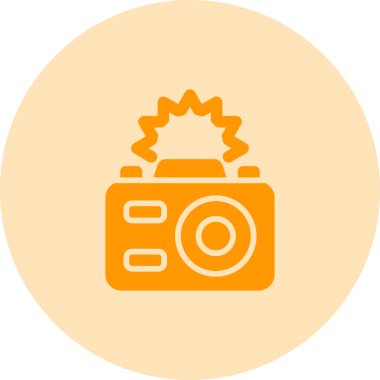 kamera flaş simgesi, vektör çizim 