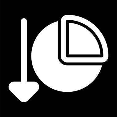 Çizelge Azalan Web simgesi vektör illüstrasyonu