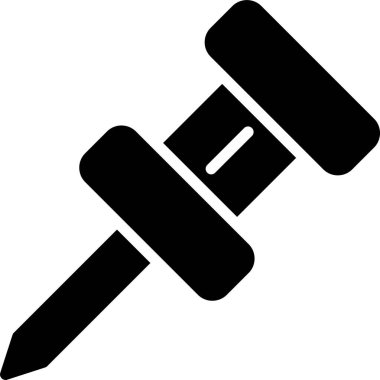 Pushpin web simgesi vektör illüstrasyonu